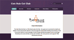 Desktop Screenshot of catsrulecatclub.com