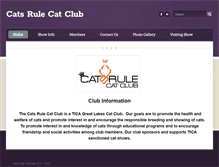 Tablet Screenshot of catsrulecatclub.com